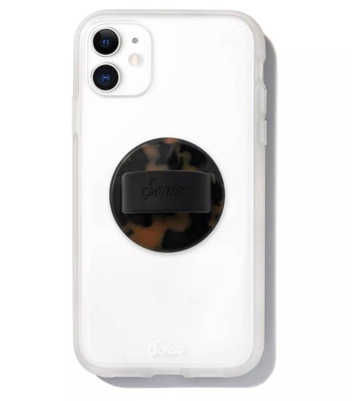 Iphone featuring brown tort Sonix loop on back