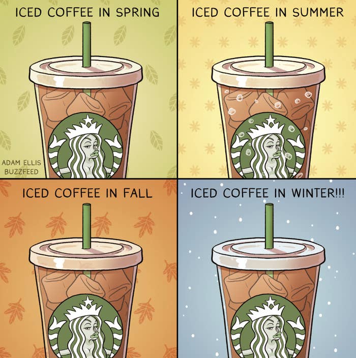 Drinking iced coffee year-round