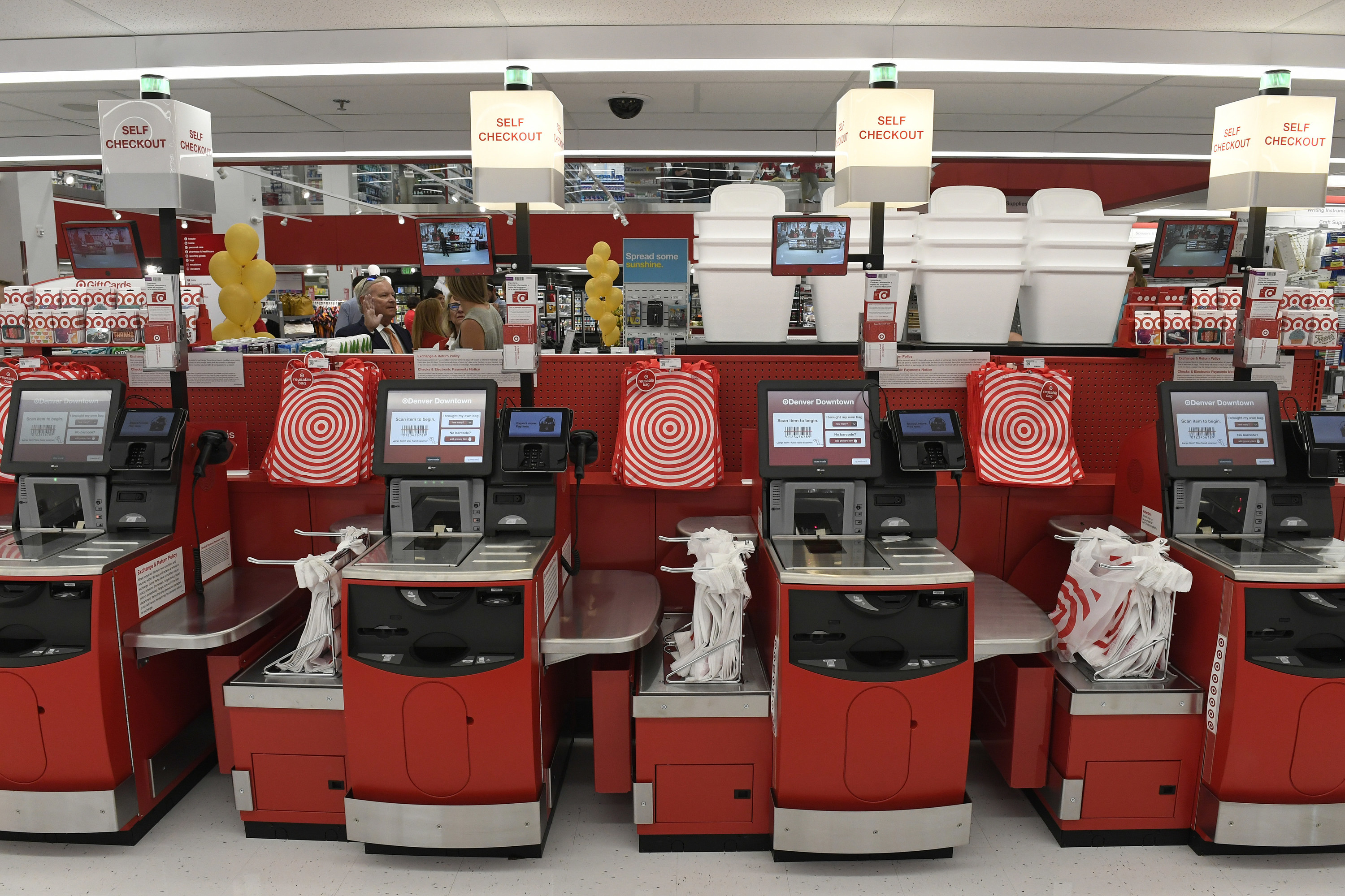 A self checkout machine at Target