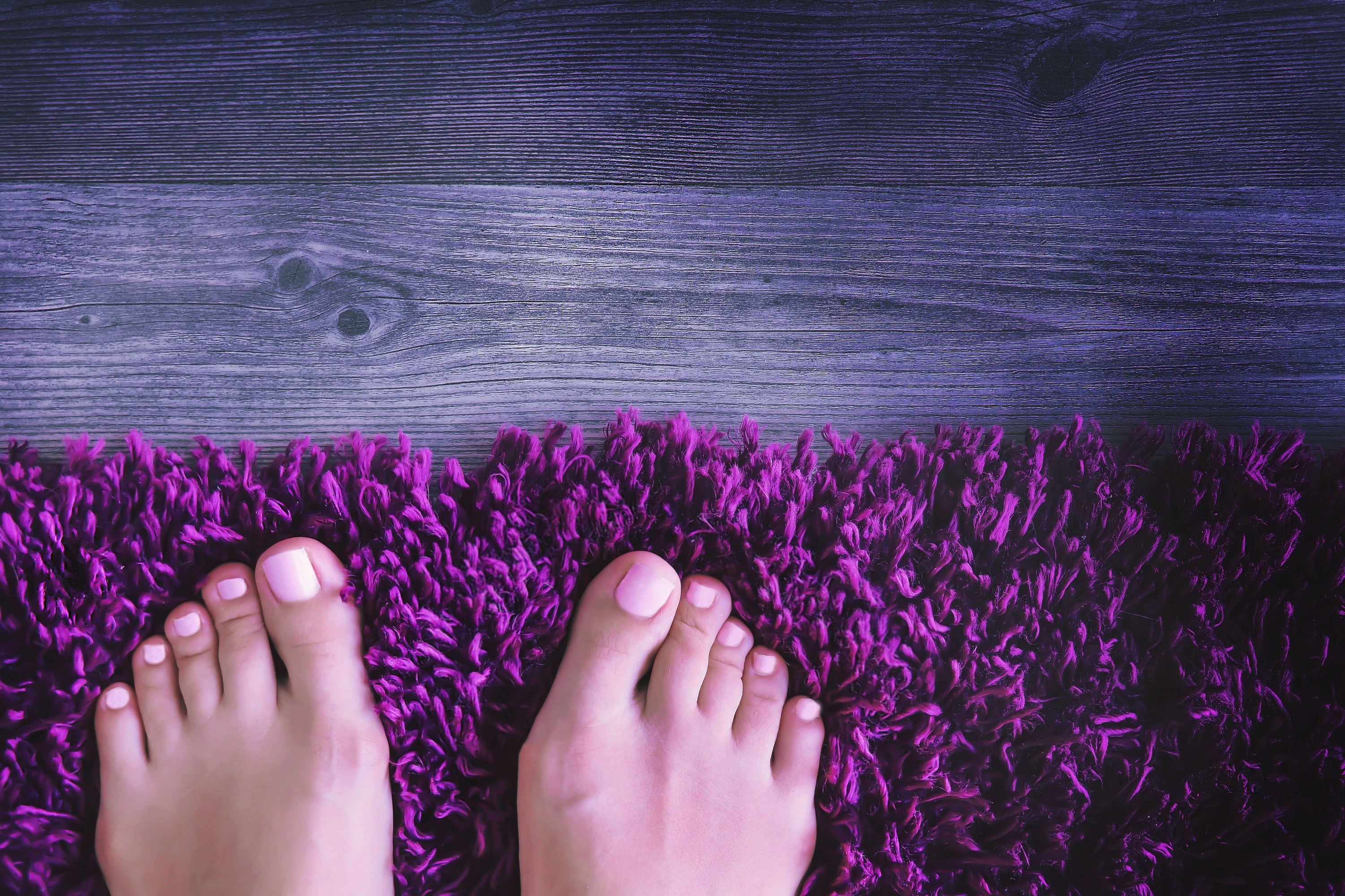 Bare feet on a carpet