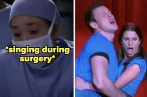 Grey's Anatomy doctors singing during surgery and Glee's performance of "Push It" by Salt-n-Pepa