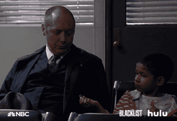 James Spader shares a snack with a child on &quot;Blacklist.&quot;