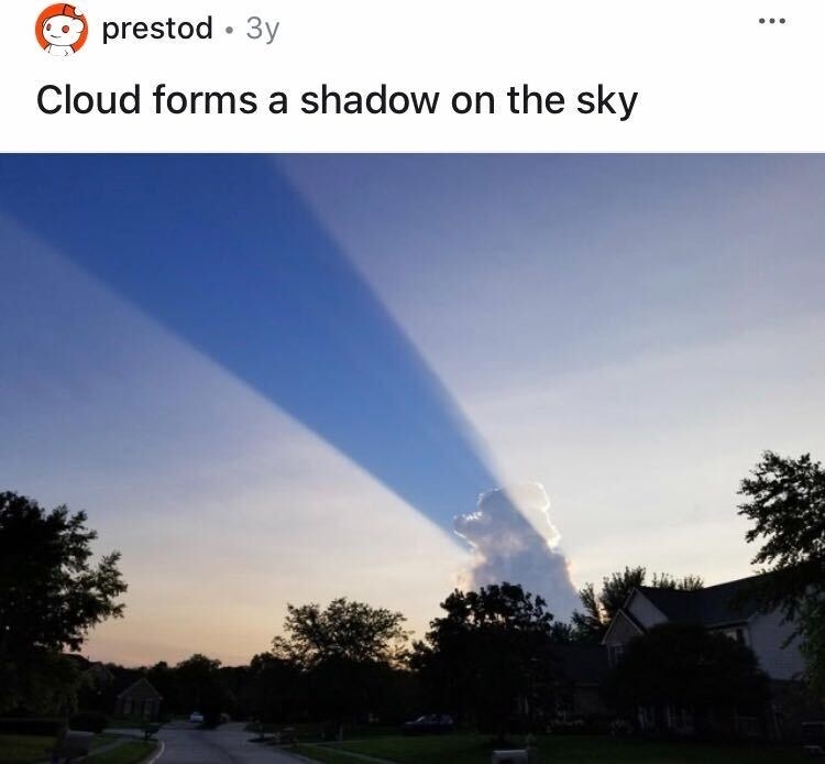One long shadow in the sky