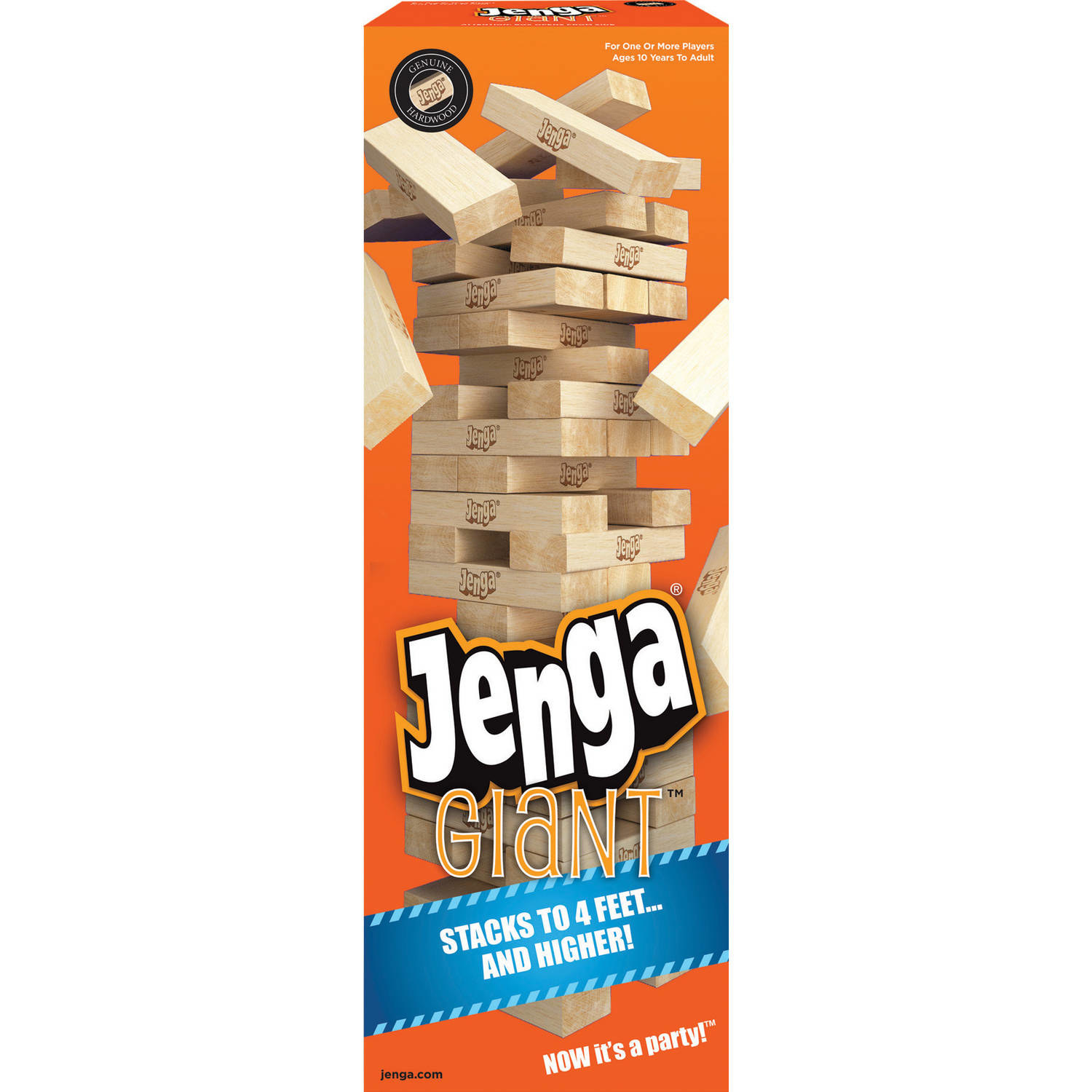 A box of the Genuine Hardwood Jenga Giant