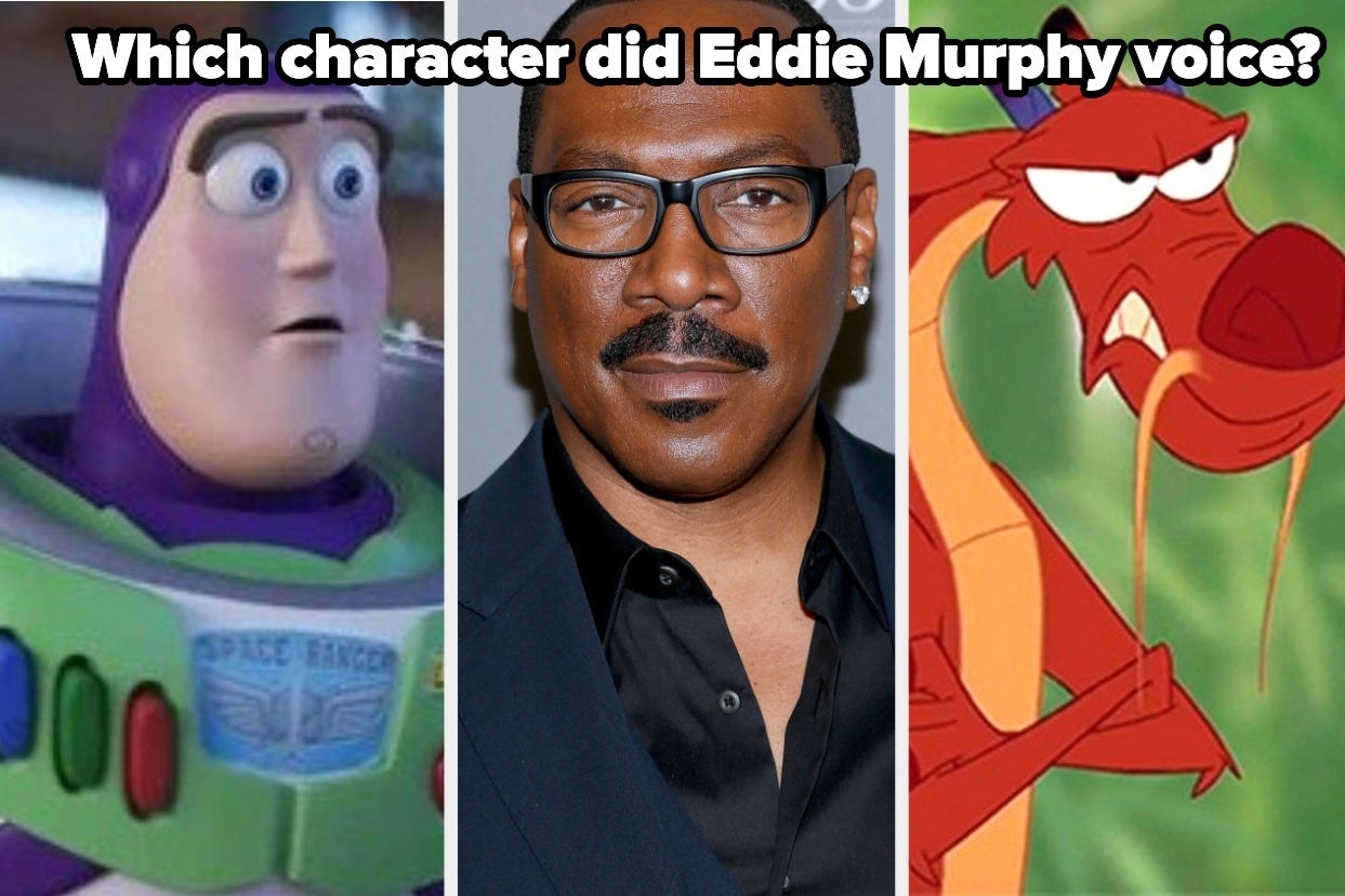 Buzz Lightyear from &quot;Toy Story&quot;, Eddie Murphy, and Mushu from &quot;Mulan&quot;