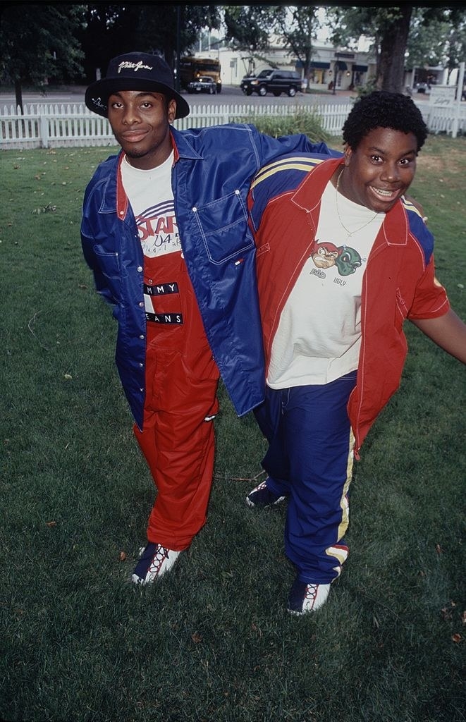 kenan and kel in the 90s on a grass field
