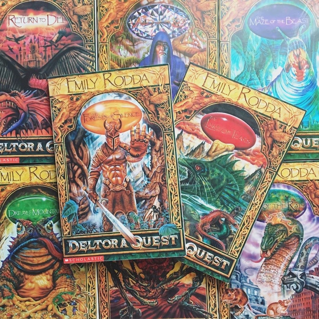 A pile of books from the Deltora Quest series.