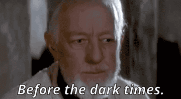 Obi Wan talks about the past in Star Wars.