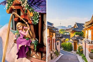 Rapunzel and Seoul, Korea.