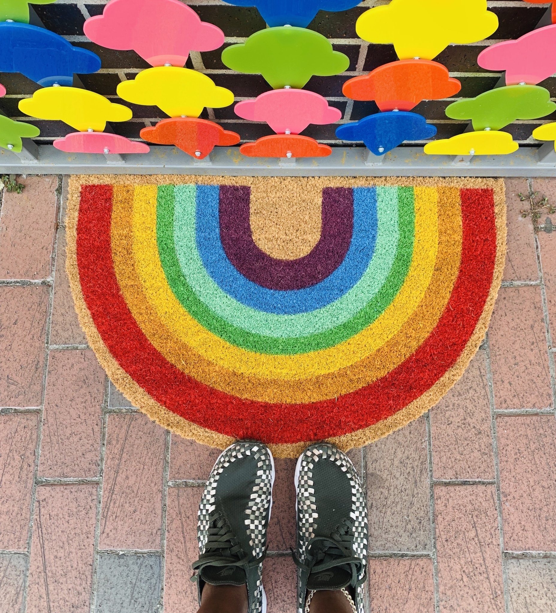 rainbow door mat 