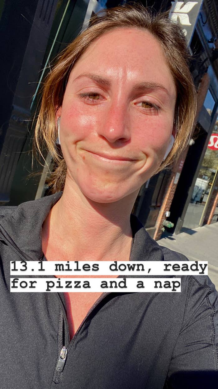 A selfie after my first solo &quot;half-marathon.&quot;