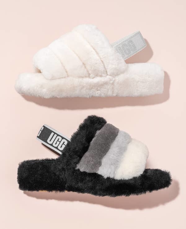 The sandals in the white and black colors