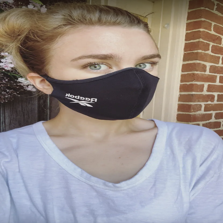 BuzzFeed editor in black reebok mask 