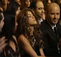 A gif of Shakira celebrating a win at the Latin Grammy Awards.
