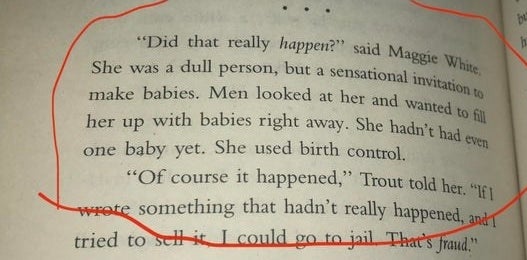 Text about a woman who&#x27;s made men want to &quot;fill her up with babies.&quot; 