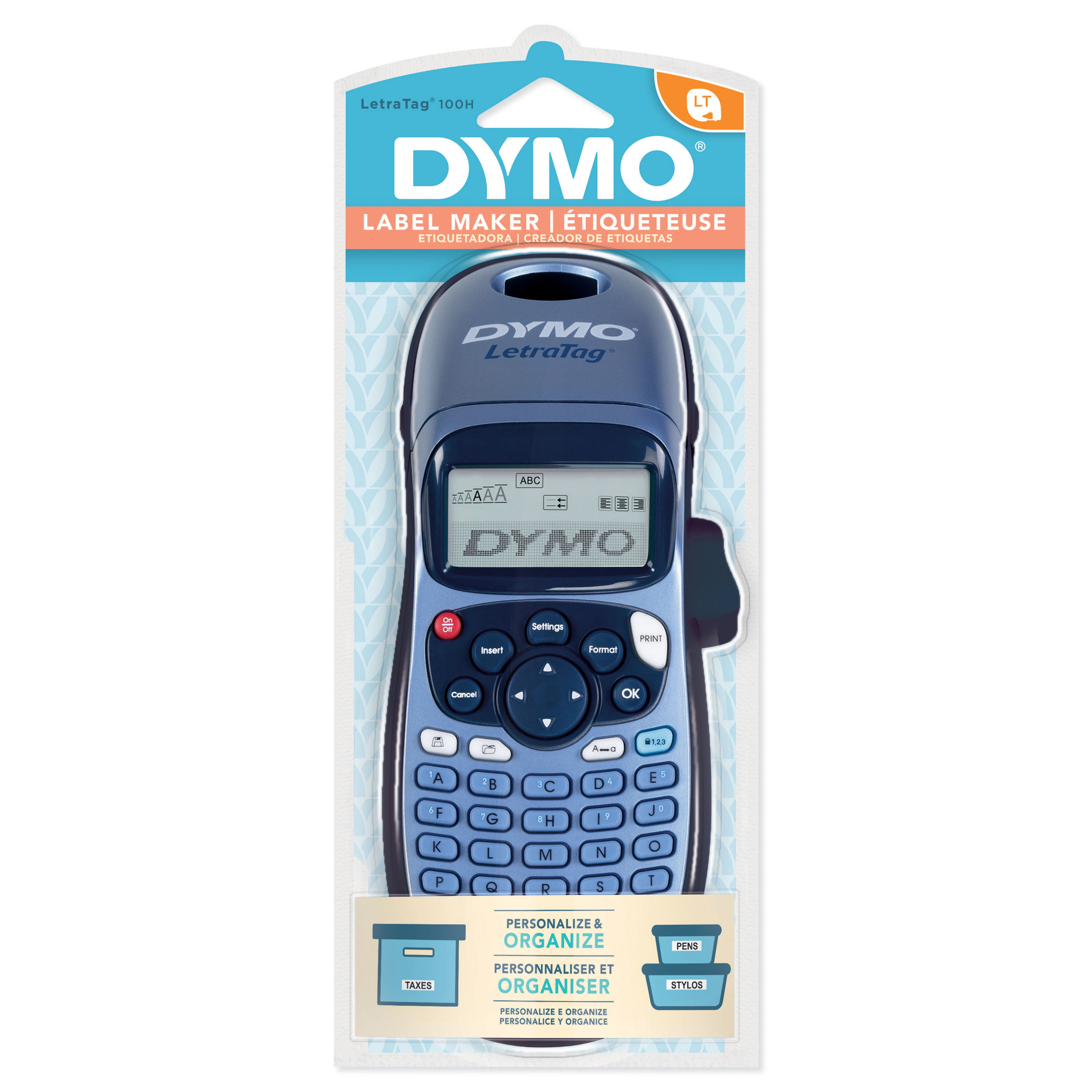 DYMO Handheld label maker in its plastic packaging