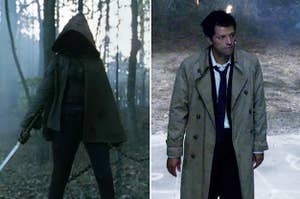 Michonne from The Walking Dead and Castiel from Supernatural