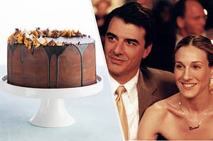 Chocolate cake and Mr. Big and Carrie Bradshaw.