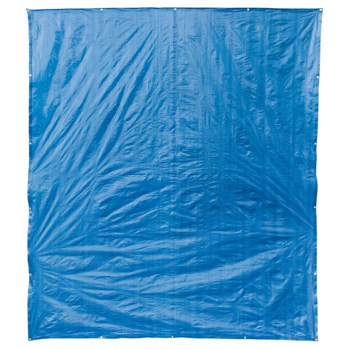 The blue tarp
