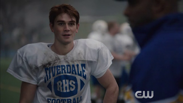 Archie at football tryouts