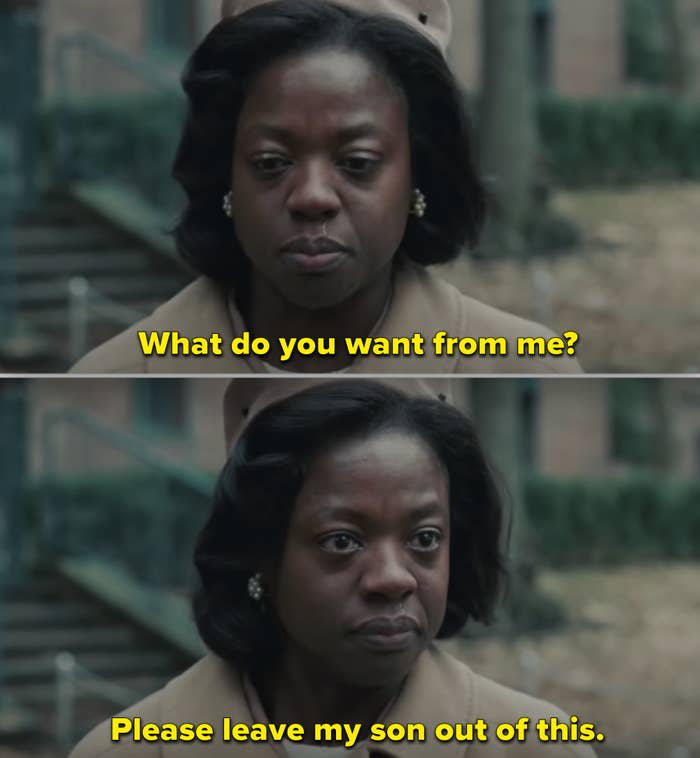 Viola Davis&#x27;s character in &quot;Doubt&quot; trying to protect her son
