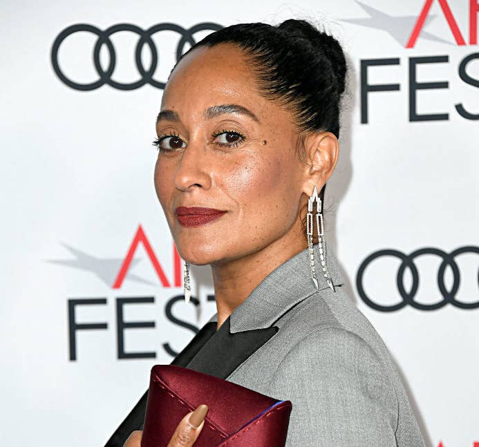 Tracee Ellis Ross posing at a Hollywood event
