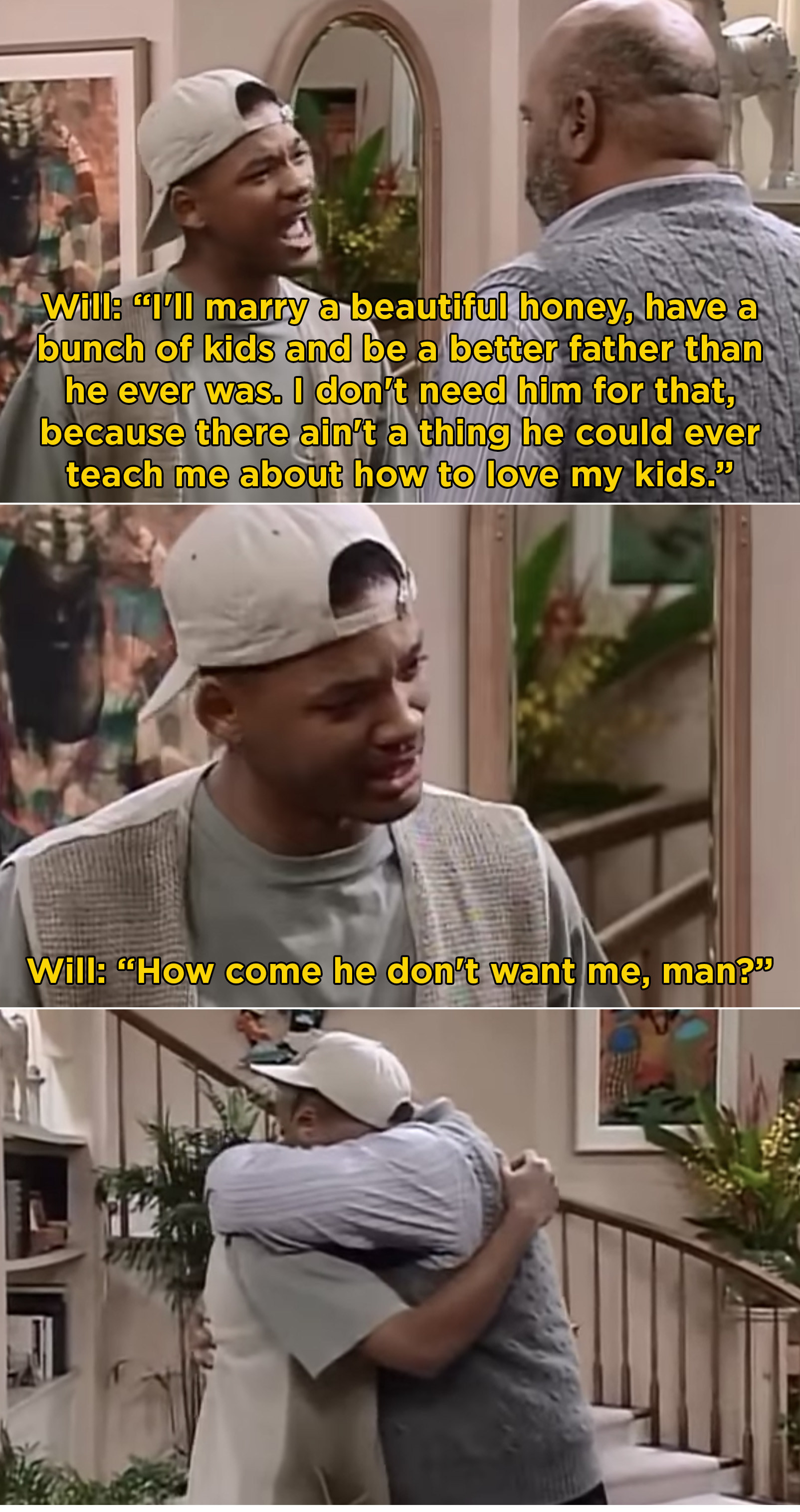 Will asking Uncle Phil, &quot;How come he don&#x27;t want me, man?&quot; after Will&#x27;s dad leaves again