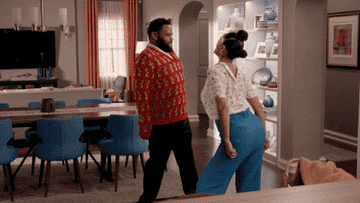 A GIF of Anthony Anderson and Tracee Ellis Ross dancing in &quot;Black-ish&quot;