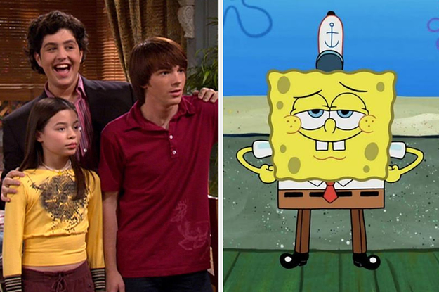 "Drake and Josh" on the left with SpongeBob on the right
