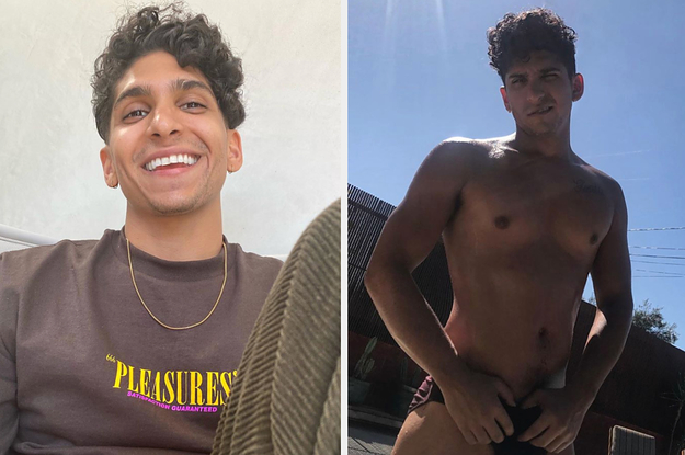 Angel Bismark Curiel smiling and Angel wearing a speedo