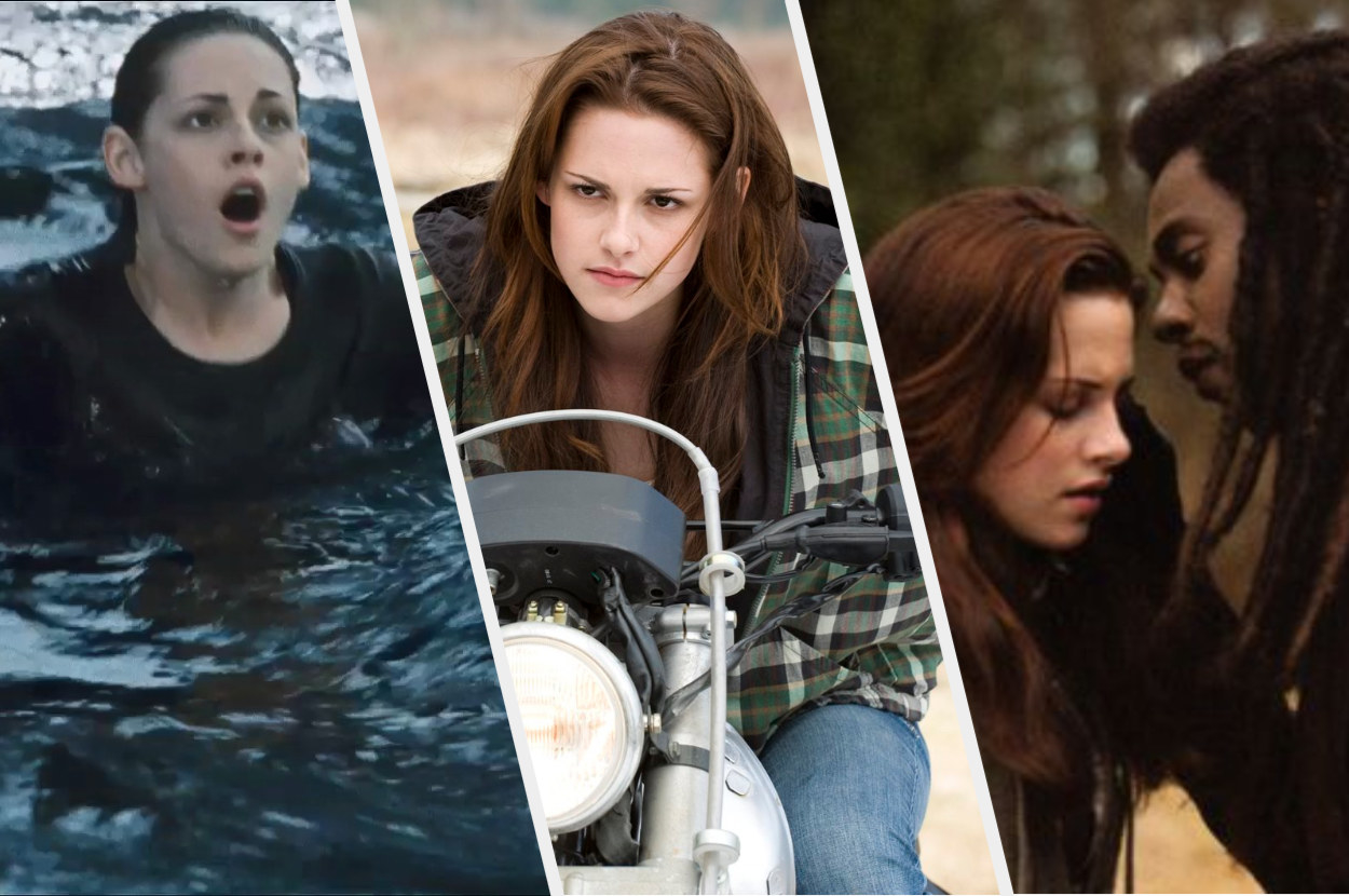 Bella almost drowning, getting in a bike accident, and almost getting eaten by a vampire