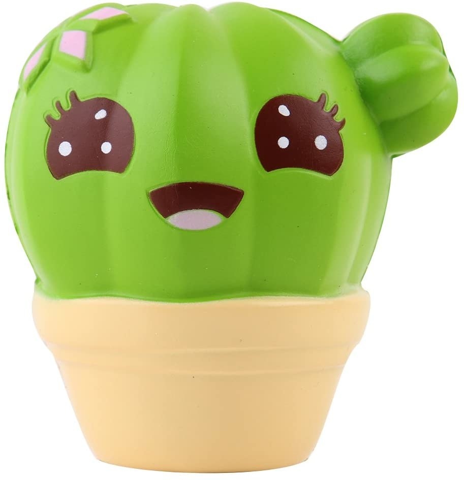 a small smiling cactus squishy