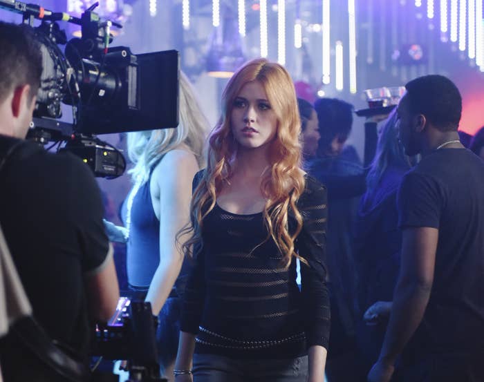 Kat McNamara filming a scene from Season 1 of &quot;Shadowhunters&quot;