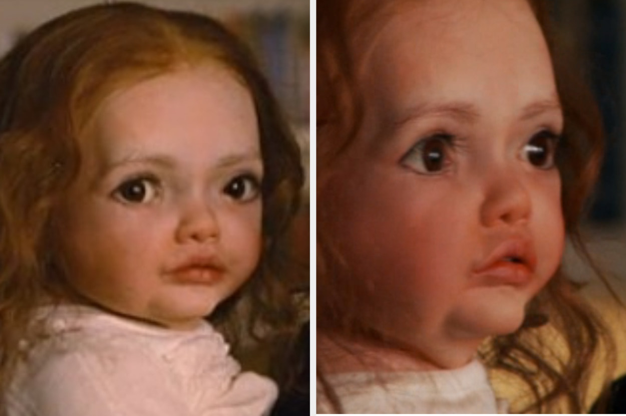 An anamatronic toddler that looks horribly fake and weird
