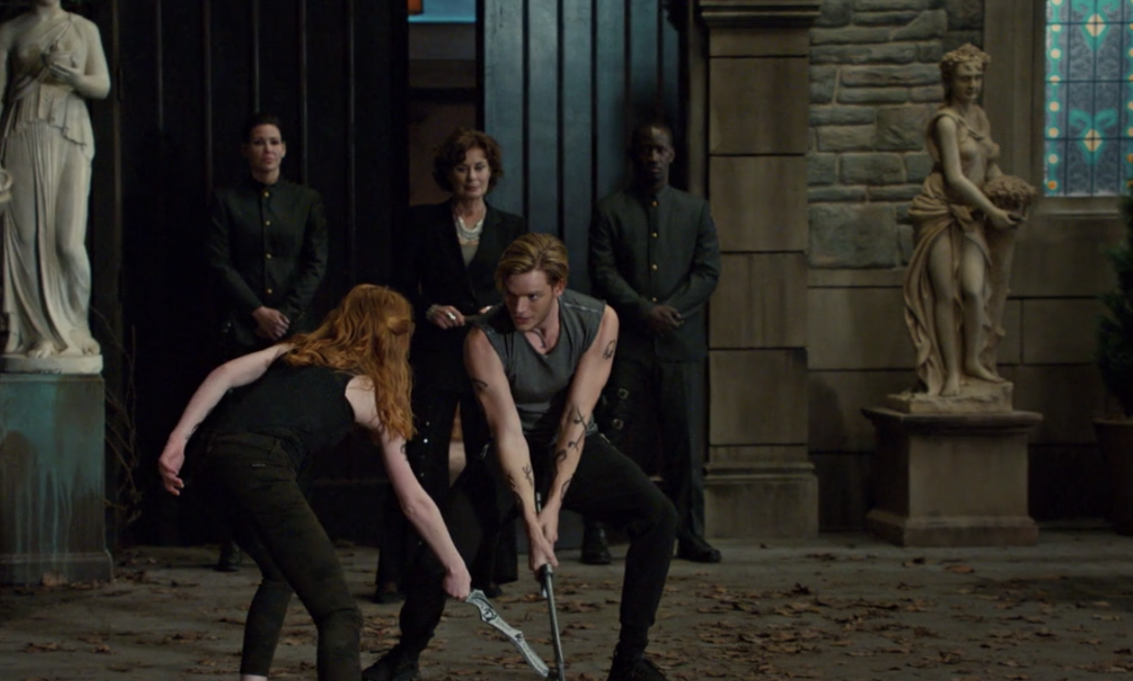 Clary and Jace fighting