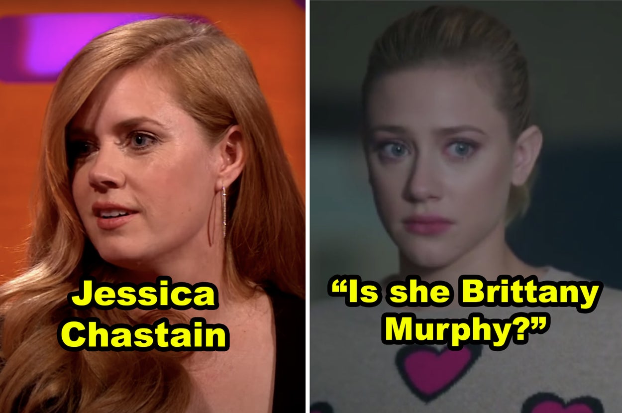 Side-by-side of Amy Adams and Lili Reinhart in "Riverdale"