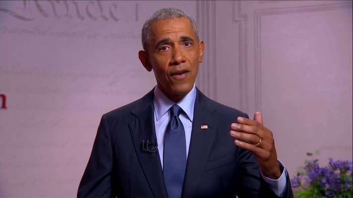 Barack Obama speaks at the DNC