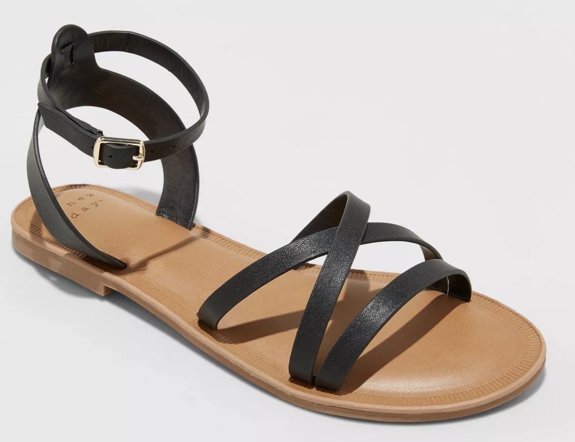 Target black best sale strap sandals