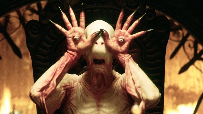 A monster without eyes on its face but on its hands