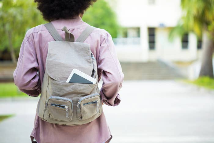 A student walks to class