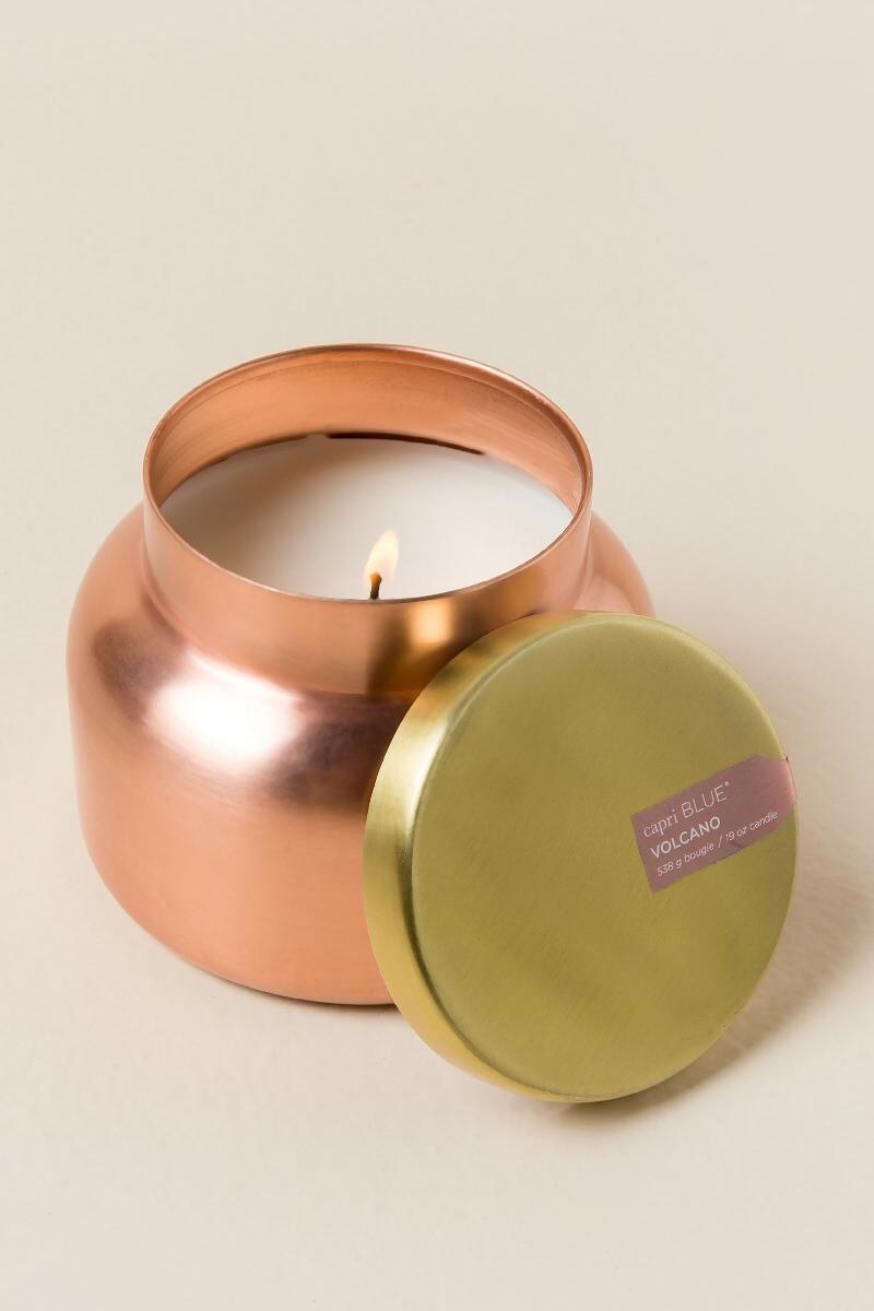 a copper candle