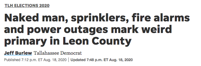 Naked man, sprinklers, fire alarms and power outages mark weird primary in Leon County
