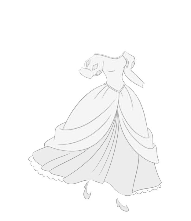 sketches of disney princesses dresses