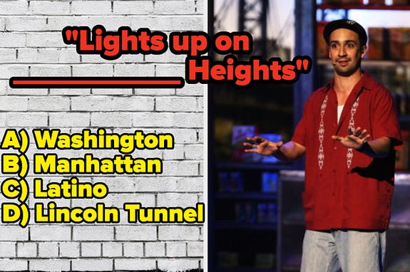 Lin-Manuel Miranda as Usnavi titled with the lyrics 