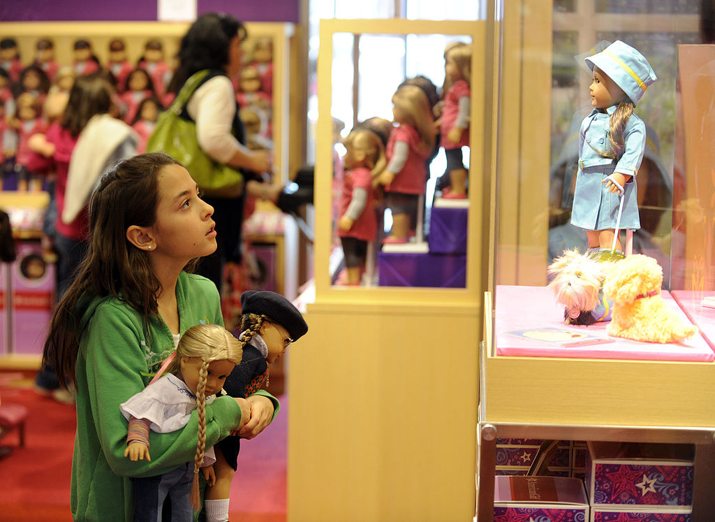 A girl at an American Girl Doll store in Colorado