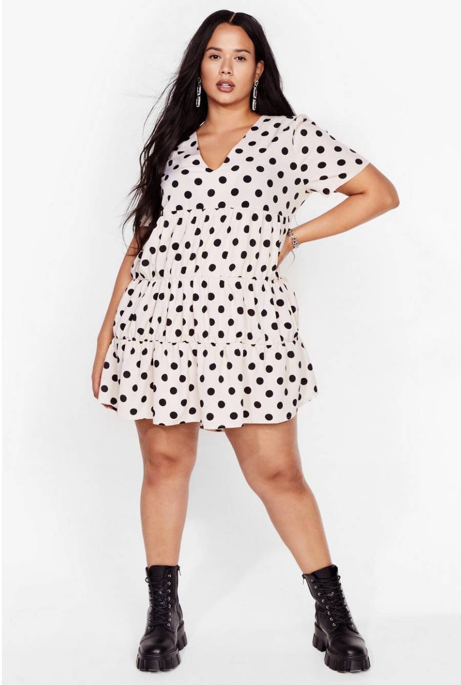 Nasty gal red 2025 polka dot dress