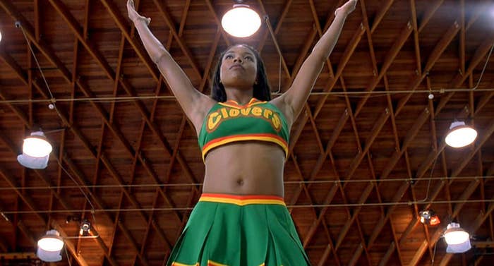 Isis from &quot;Bring It On&quot; cheering in a gym