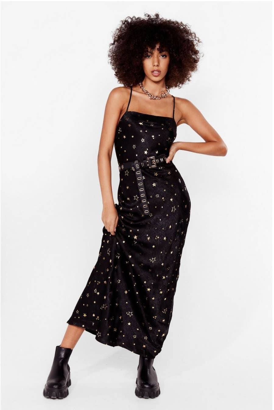 knee length dresses for ladies Velvet Holiday Midi Dress main image 1