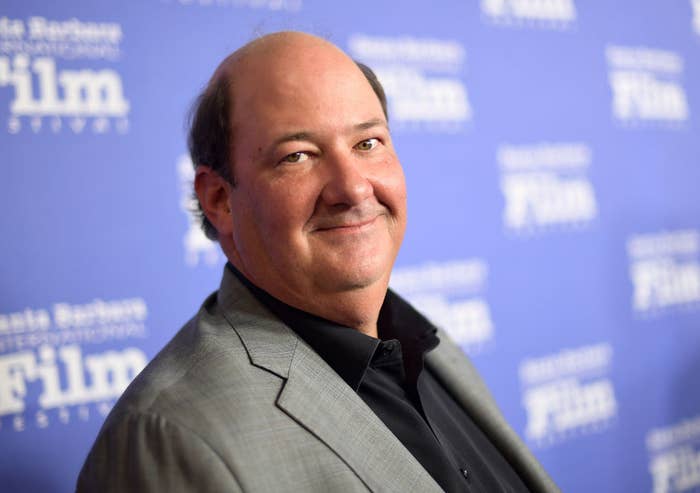 Brian Baumgartner wore a suit and button-up shirt to a Hollywood event