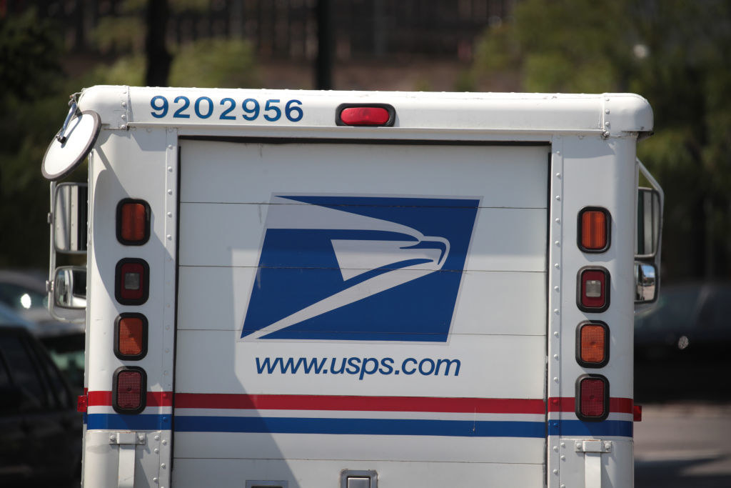 A mail truck